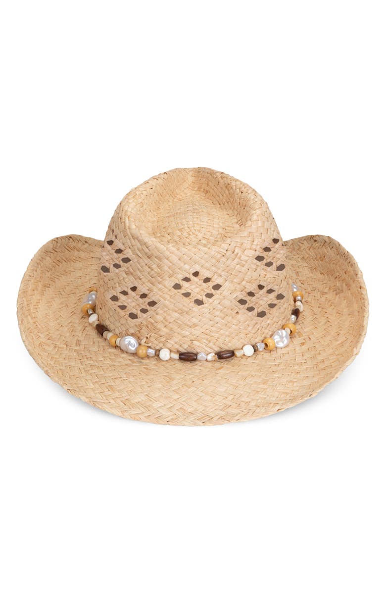 Lack of Color Sol Raffia Cowboy Hat, Main, color, Natural