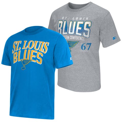Men's Starter  Light Blue/Heather Gray St. Louis Blues Two-Pack T-Shirt Set