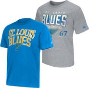 STARTER Men's Starter Light Blue/Heather Gray St. Louis Blues Two-Pack T-Shirt Set