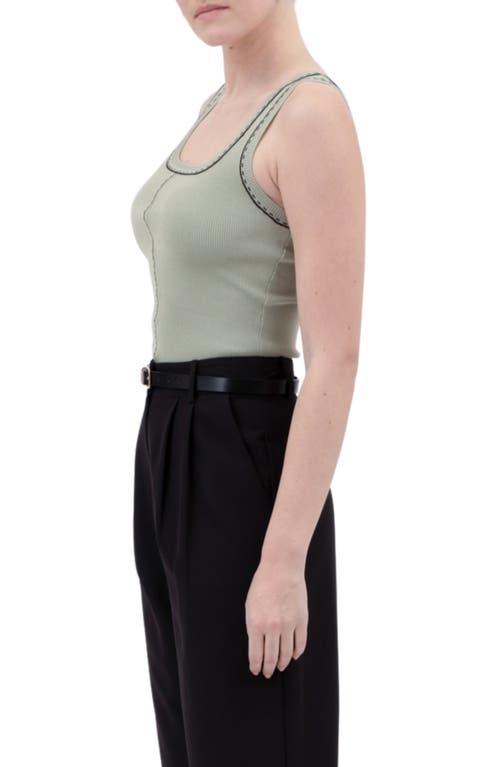 BLU PEPPER BLU PEPPER CONTRAST STITCH SCOOP NECK SWEATER TANK