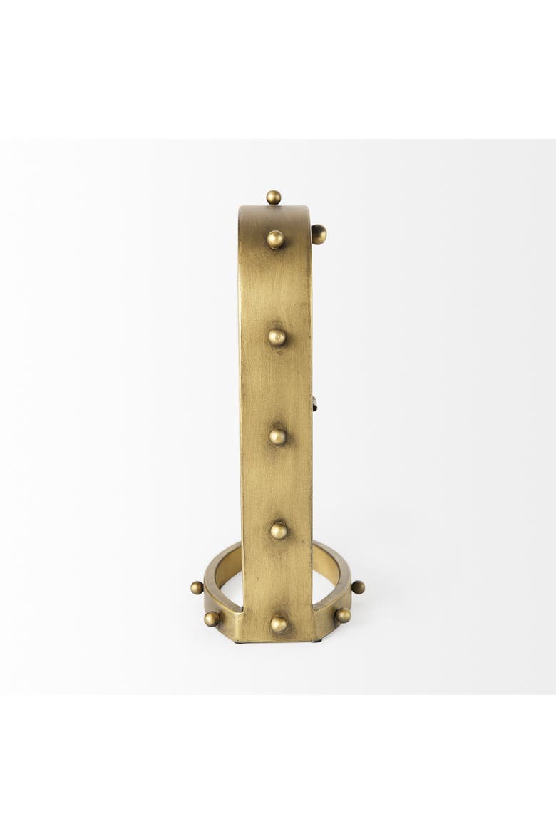 Marian Studded Table Clock, Alternate, color, Gold