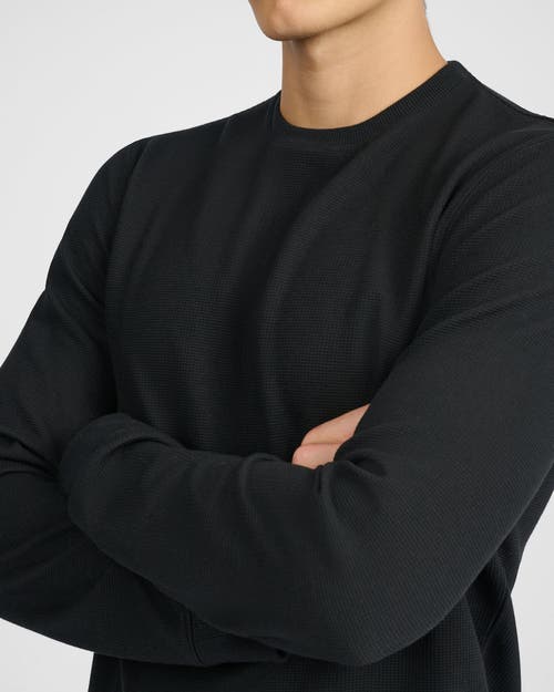 Onia Waffle Crewneck In Black