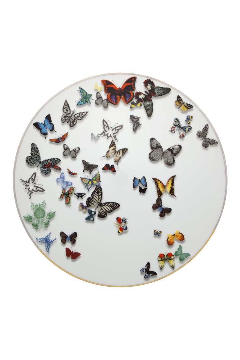 Butterfly Parade Charger Plate, Main, color, MULTI