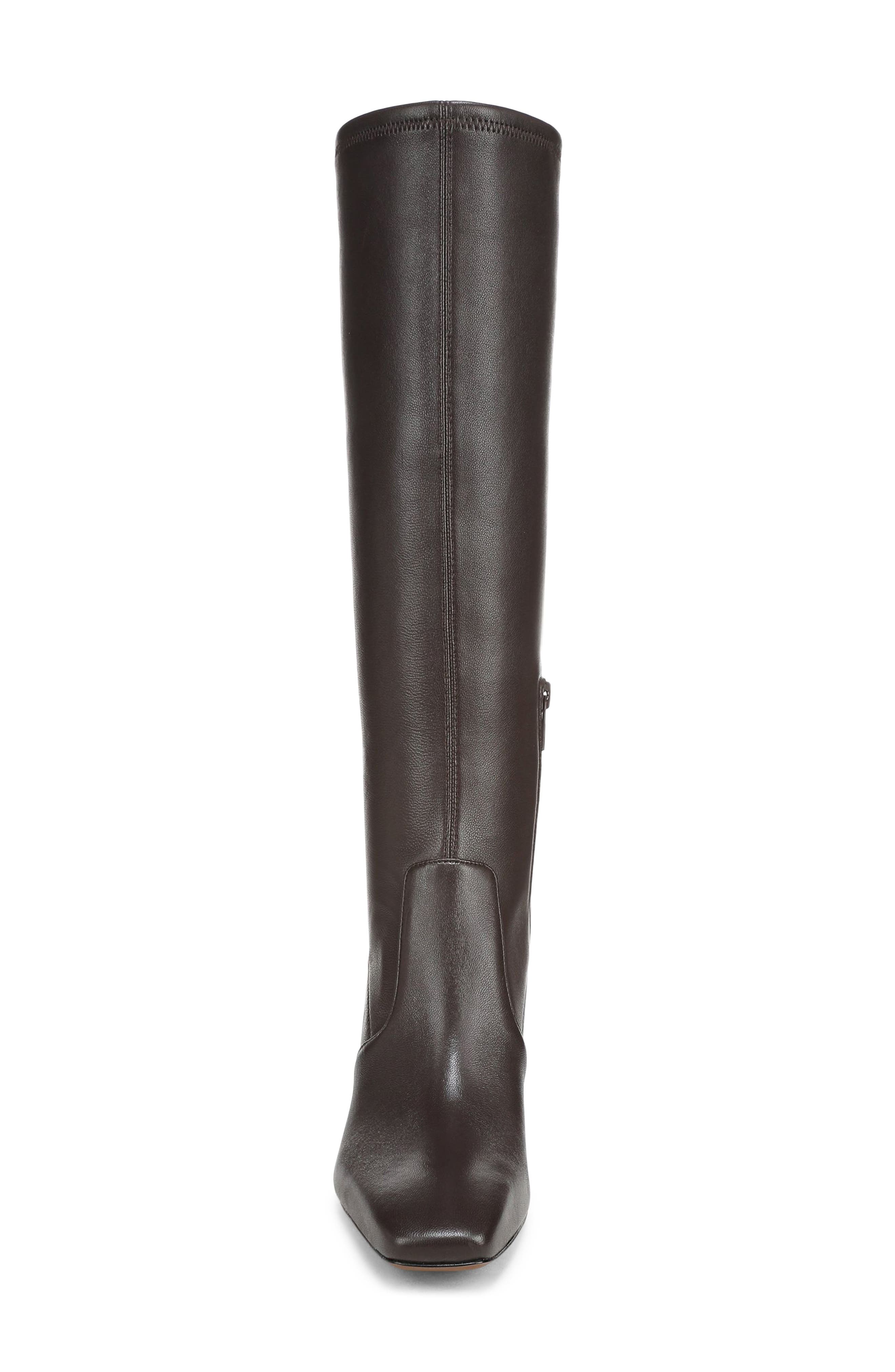 Violette Leather Knee High Boot, Alternate, color, GANACHE NAPPA
