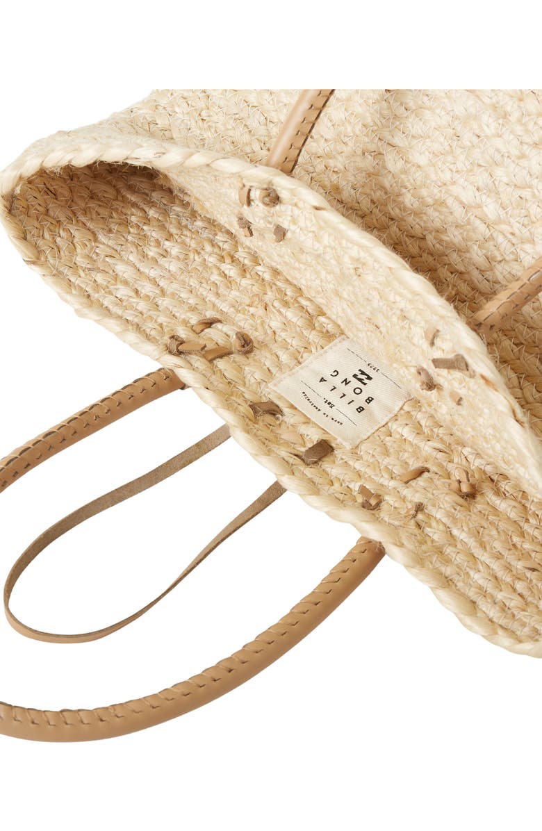 Billabong From Paradise Straw Tote, Alternate, color, Natural