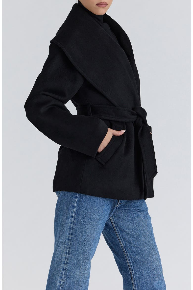 ジャケット・アウター IPIUIUGUALE3 SHOWL ROPE COAT BLACK James Shawl Collar Wool Blend Wrap Jacket (Women) | Nordstrom