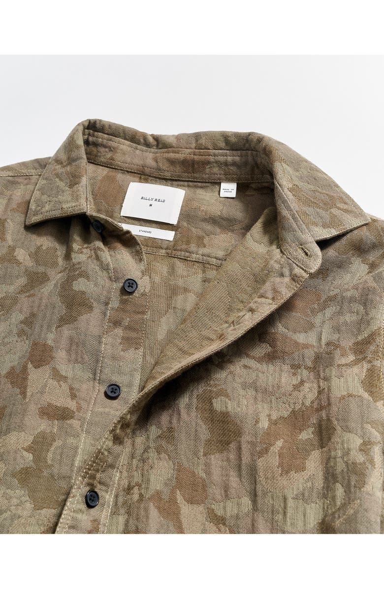 Billy Reid Tuscumbia Standard Fit Jacquard Camo Cotton Button-Up Shirt, Alternate, color,