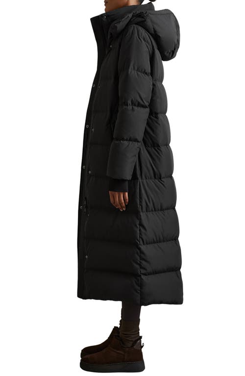 Reiss Dalby Longline Puffer Coat In Black
