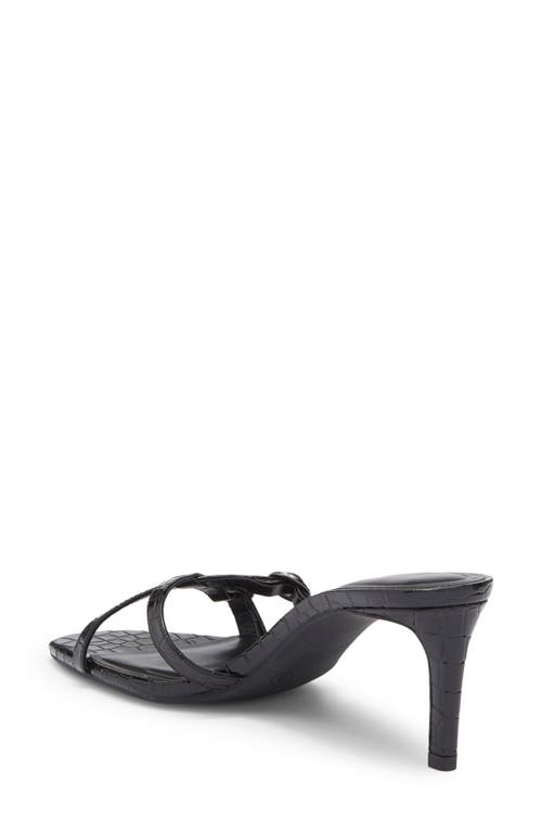 Abound Sylvia Croc Embossed Heeled Sandal In Black