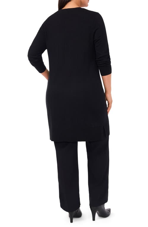 Halogen ® Open Front Longline Cardigan In Rich Black
