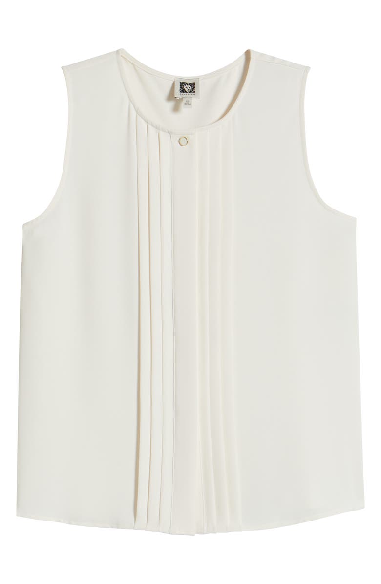 Anne Klein Pleated Sleeveless Top, Alternate, color, 