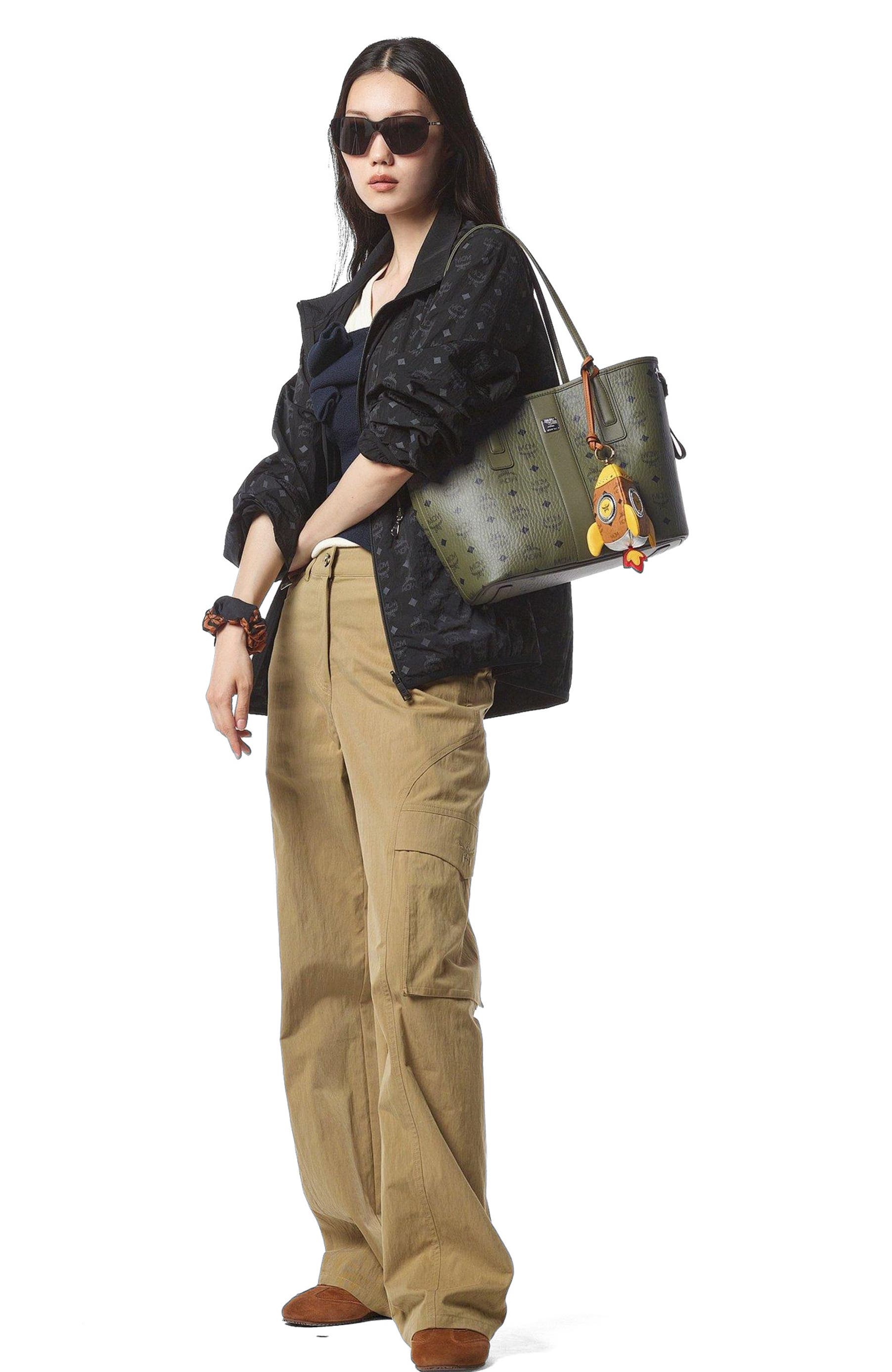 MCM Small Liz Shopper in Visetos, Alternate, color, 