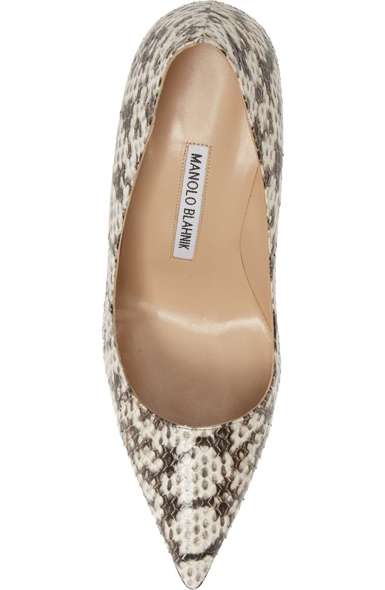 Manolo Blahnik BB Genuine Snakeskin Pointy Toe Pump, Alternate, color,