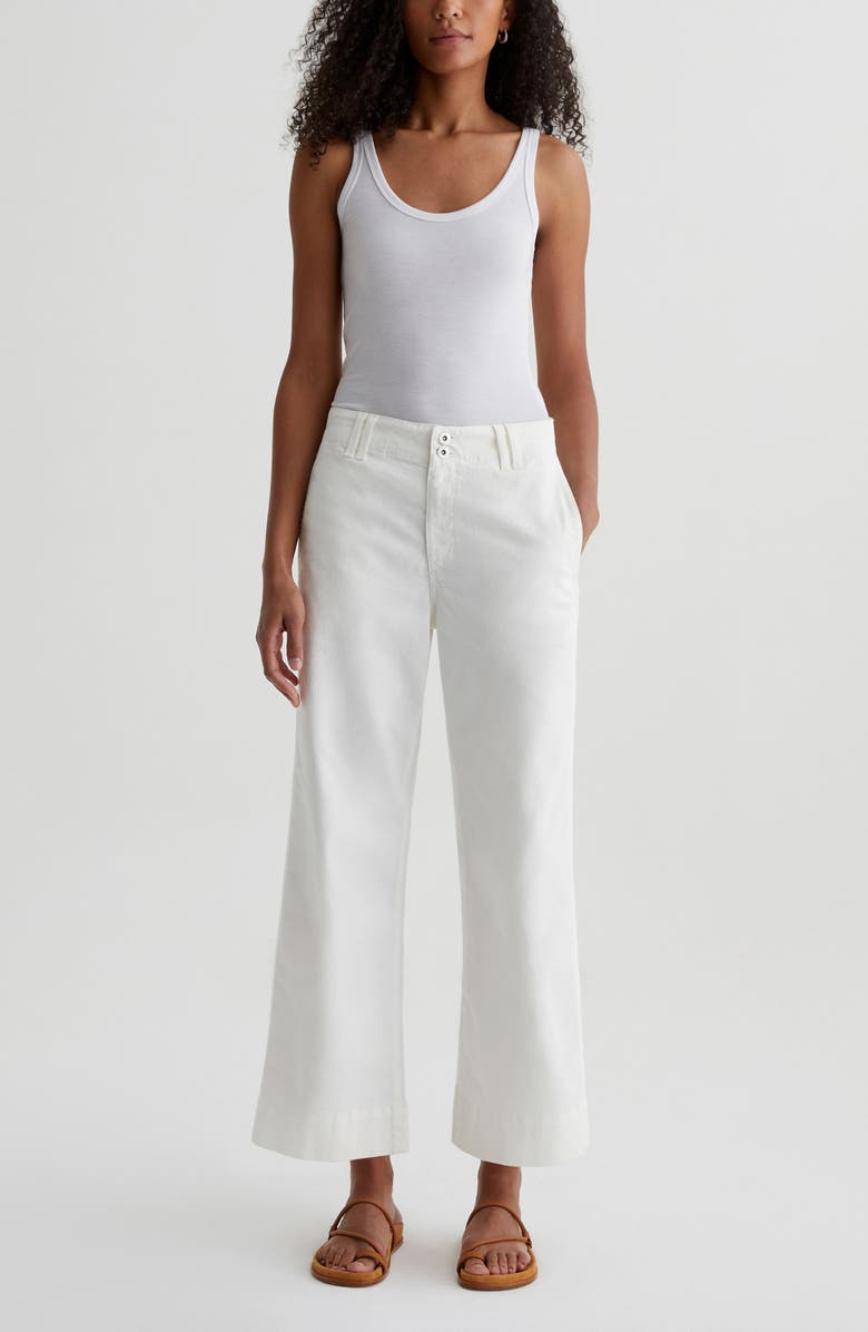 AG Natasha High Waist Flare Ankle Pants, Alternate, color, Powder