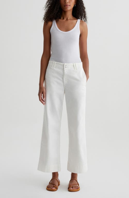 Shop Ag Natasha High Waist Flare Ankle Pants In Powder