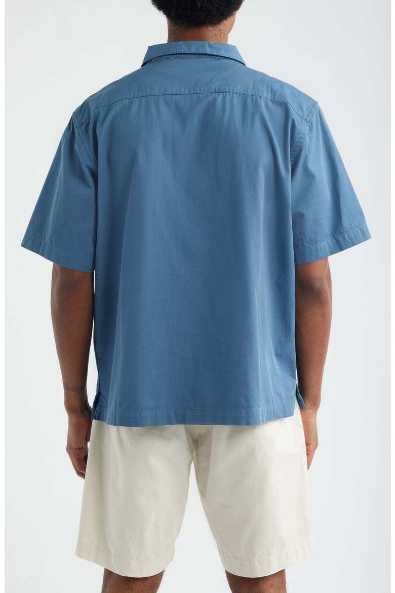 Mackerel Cotton Twill Camp Shirt, Alternate, color, SLATE