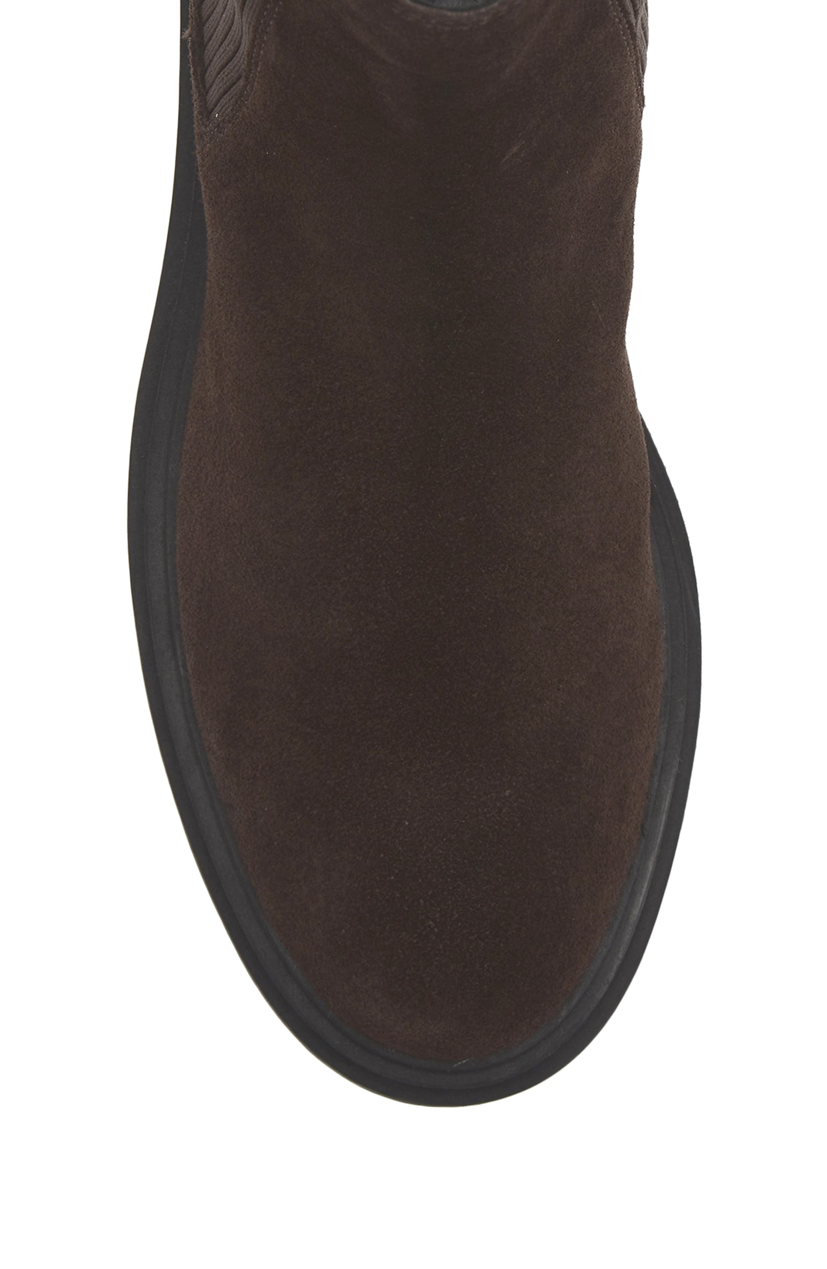 Bedford Leather Chelsea Boot, Alternate, color, DARK CHOCOLATE SUEDE