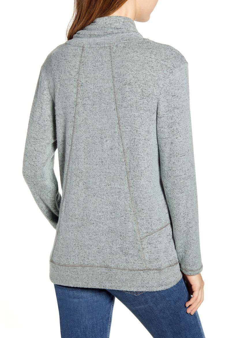 Cross Neck Seamed Pullover, Alternate, color, MINT