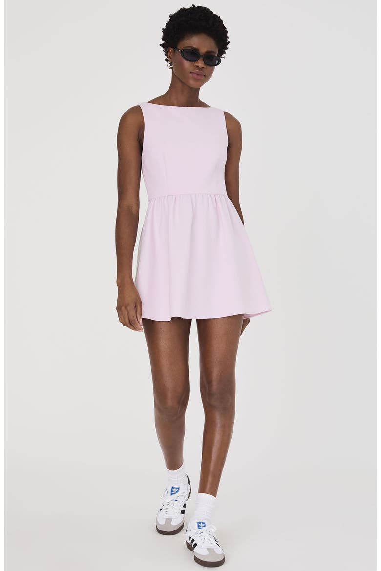 Whisper Boatneck Minidress, Alternate, color, SWEET PINK