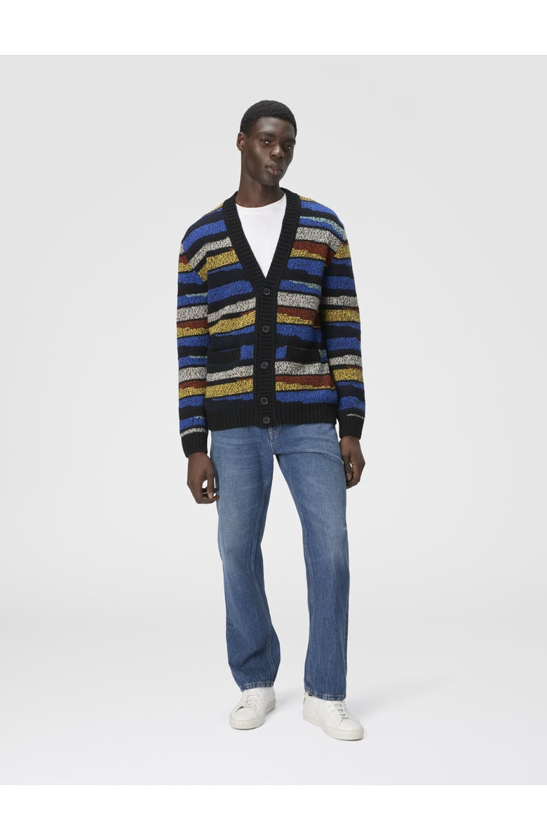 Missoni The Cardigan In Pure Wool With Inlay, Alternate, color, Multicoloured