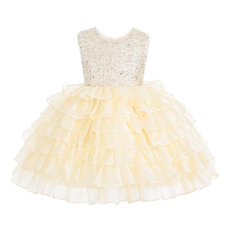 Lucinda Sequin Ruffle Dress