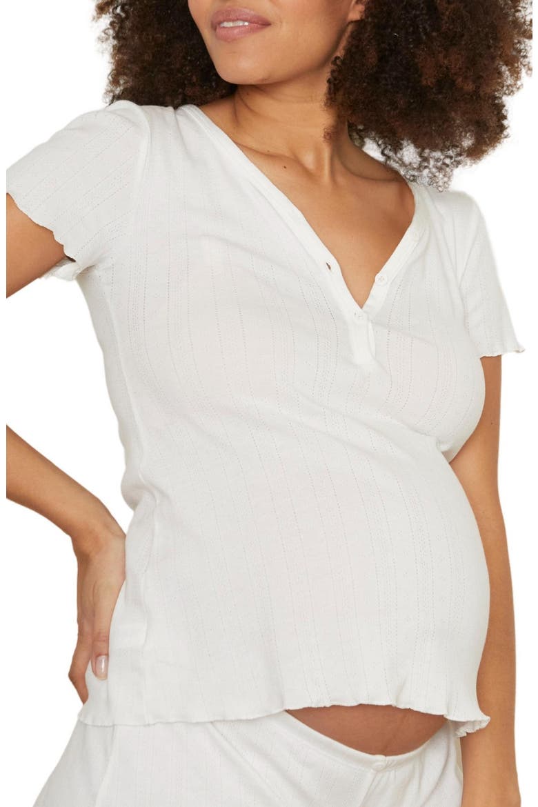 Trousseau Maternity and Nursing T-Shirt, Main, color, NATUREL