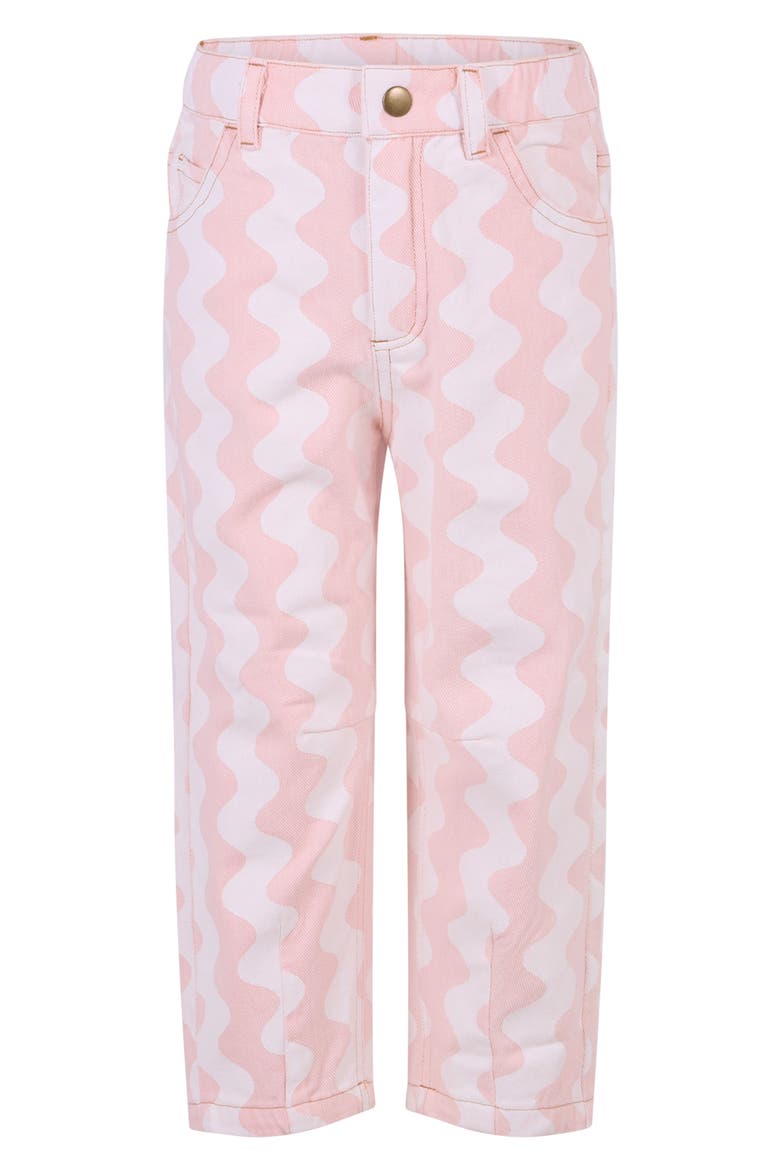 Kids' Penny Wavy Print Straight Leg Pants, Main, color, PINK