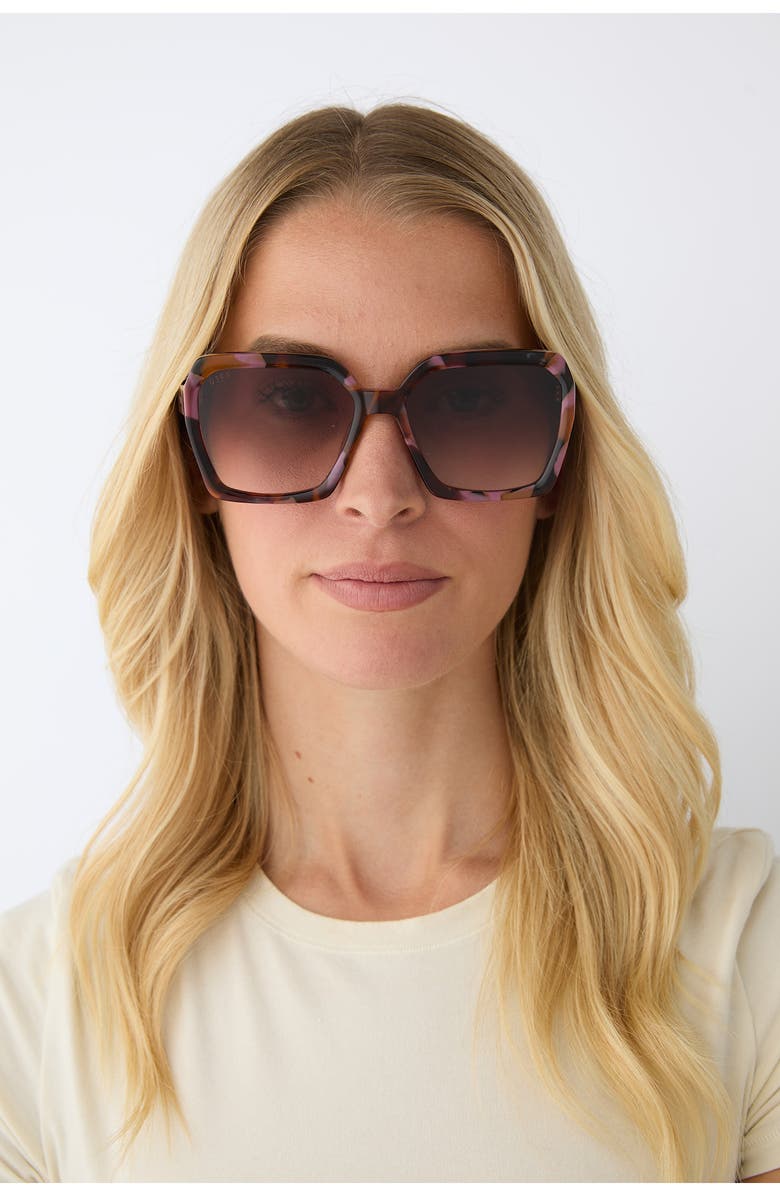 DIFF Sloane 54mm Square Sunglasses, Alternate, color, Brown Gradient