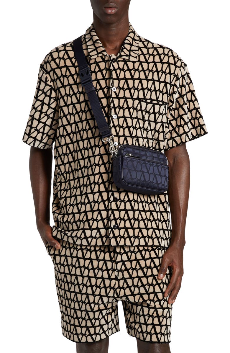 Valentino Garavani Toile Iconograph Camera Bag, Alternate, color,