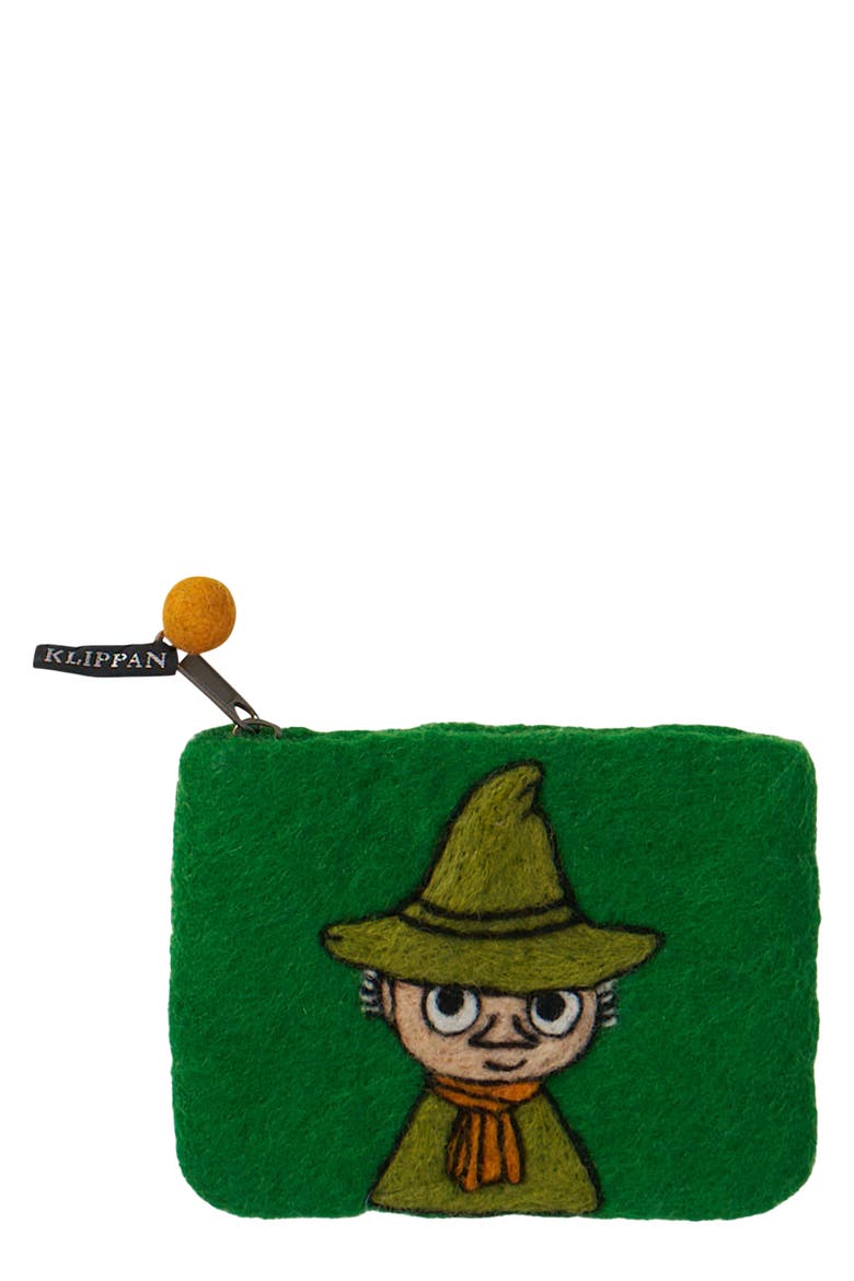 Kids' Snufkin Handmade Wool Purse, Main, color, GREEN