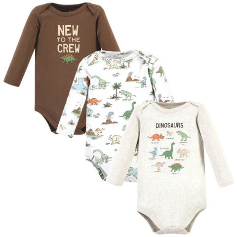 Essential Long-Sleeve Cotton Bodysuit Triple Set