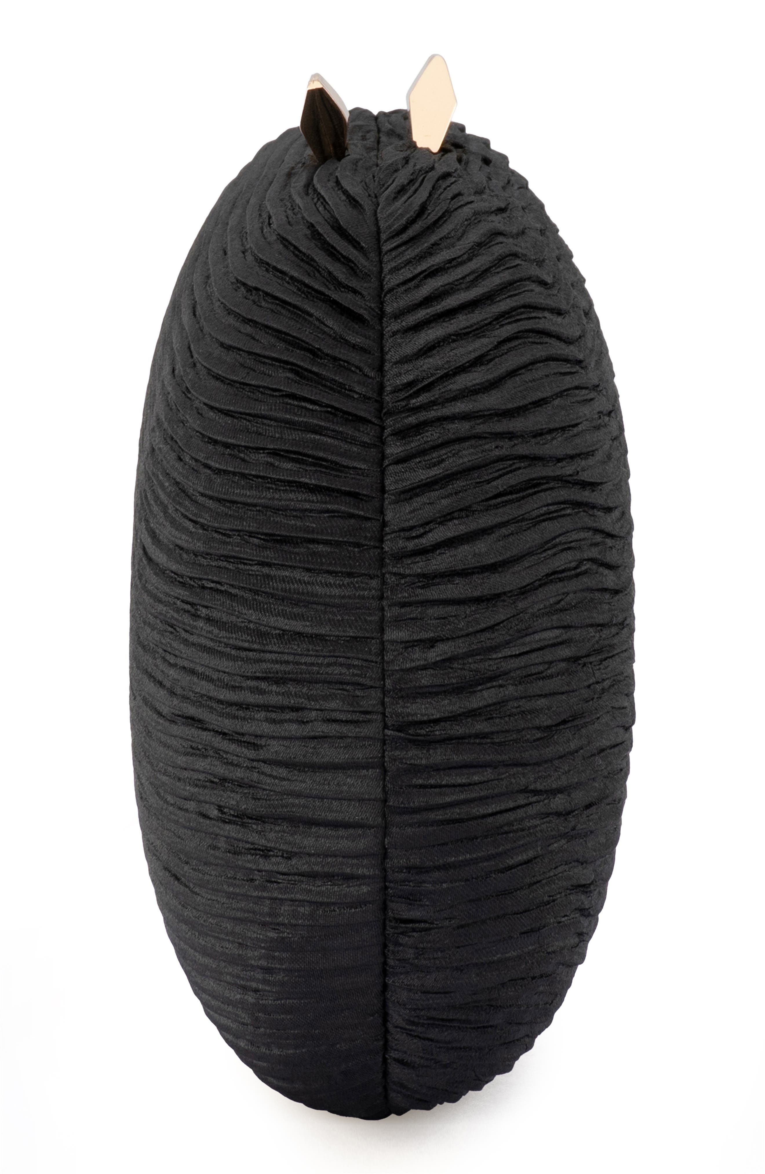 Olga Berg Natalie Pleated Oval Clutch, Alternate, color, 