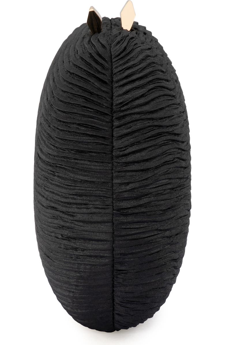 Olga Berg Natalie Pleated Oval Clutch, Alternate, color,