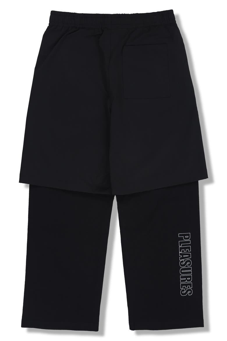 Stay Layered Cotton Drawstring Pants, Alternate, color, BLACK