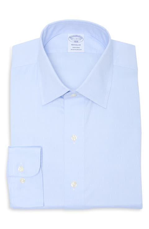 Regular Fit Non-Iron Dobby Dot Dress Shirt