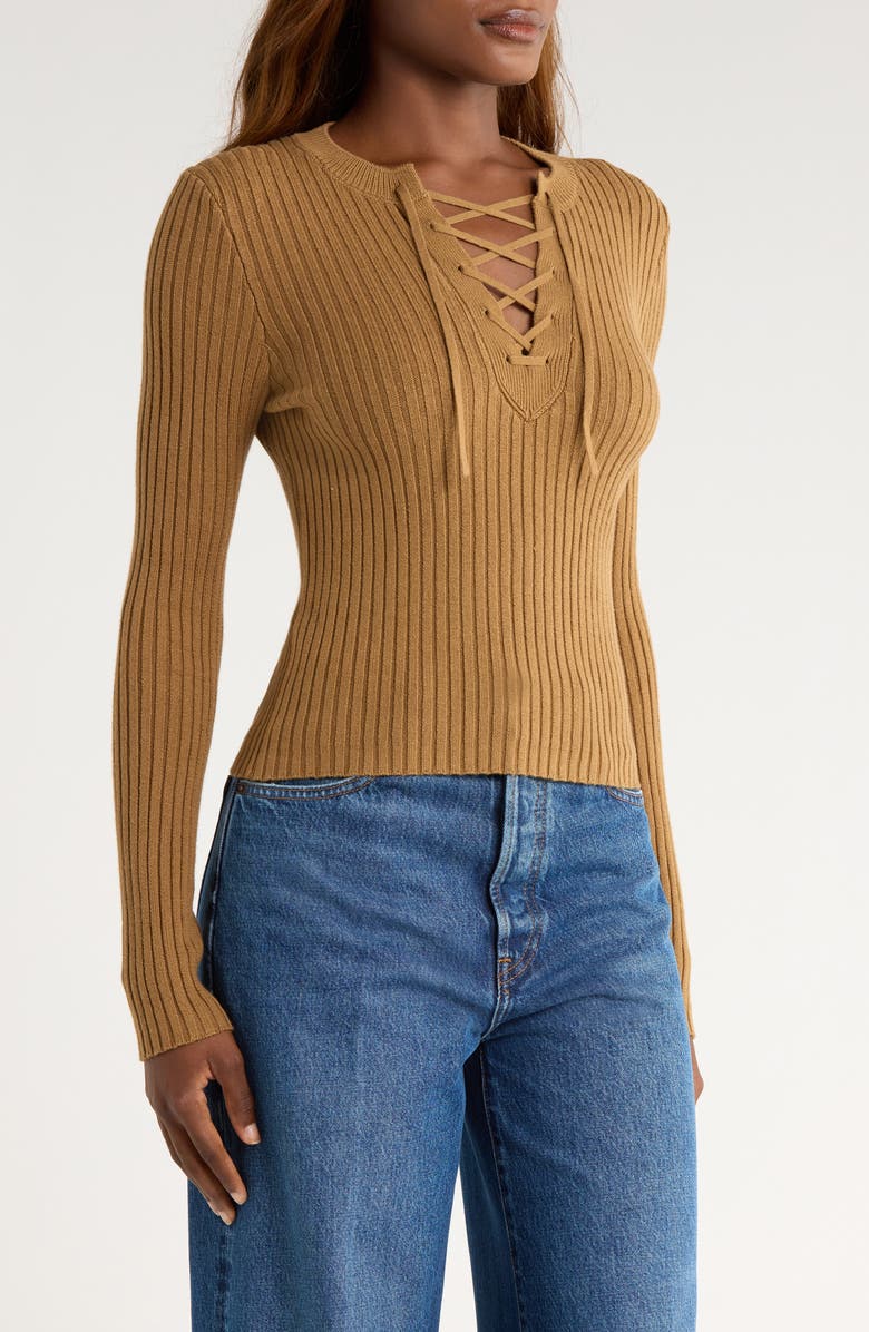 PAIGE Beatrice Long Sleeve Shirt, Alternate, color, Flax
