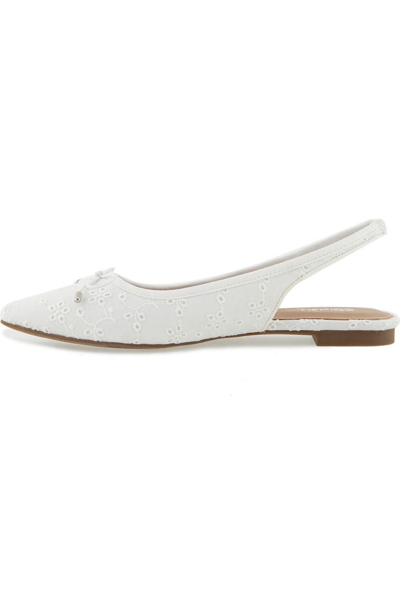 Esprit Petria Slingback Flat, Alternate, color, White Eyelet