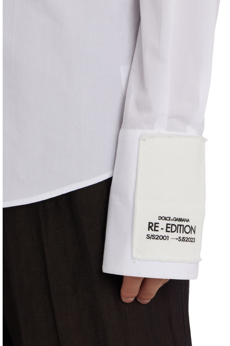 Cotton Poplin Tuxedo Shirt, Alternate, color, WHITE