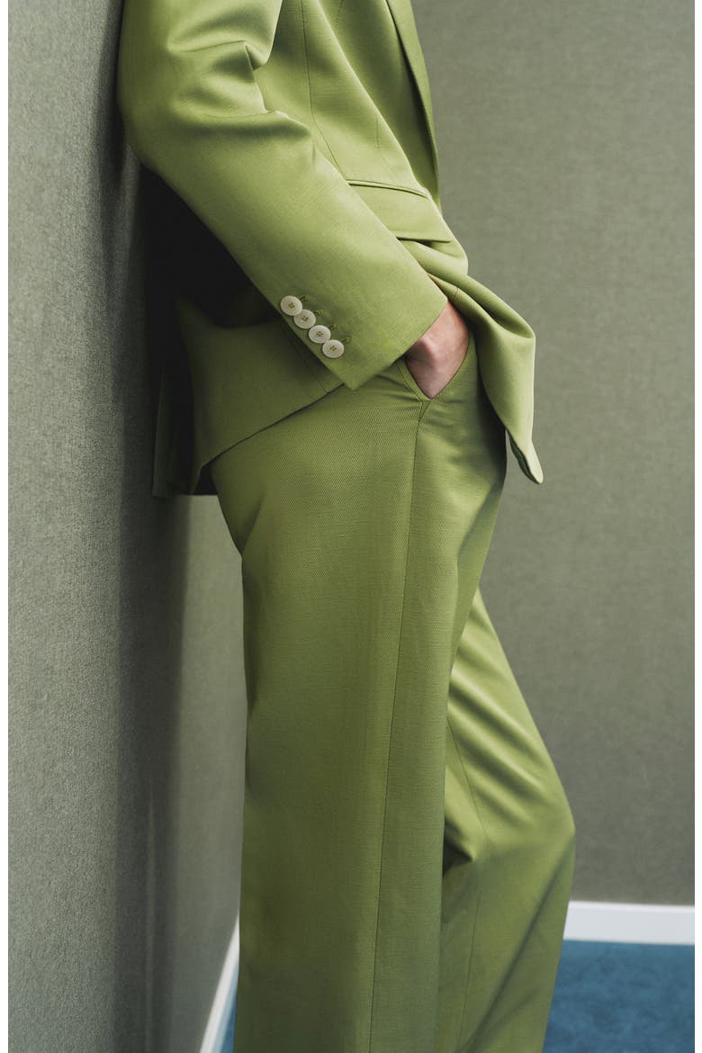 Straight Leg Suit Pants, Alternate, color, LIME GREEN
