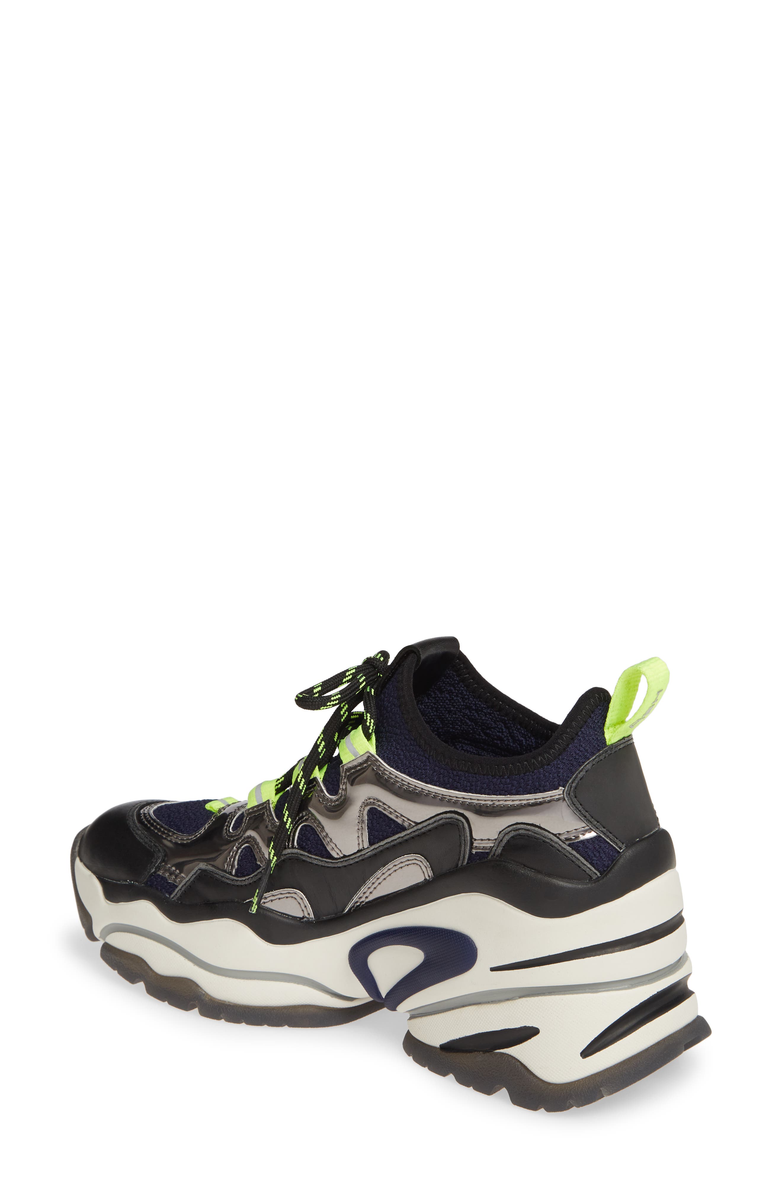Bird Wedge Sneaker, Alternate, color, BLACK/ MIDNIGHT/ METAL