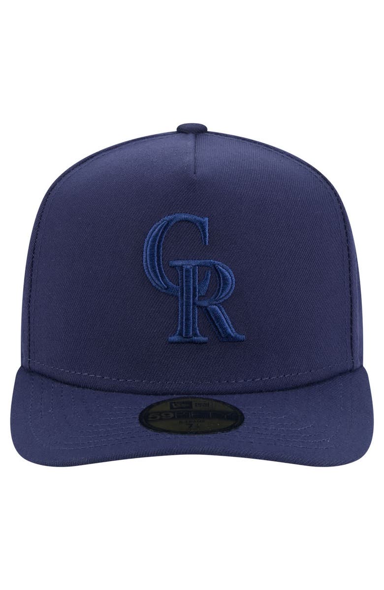 New Era Men's New Era Navy Colorado Rockies Color Pack A-Frame 59FIFTY Fitted Hat, Alternate, color, Navy