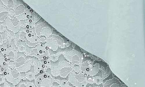 Slny Sequin Floral Lace Dress With Capelet