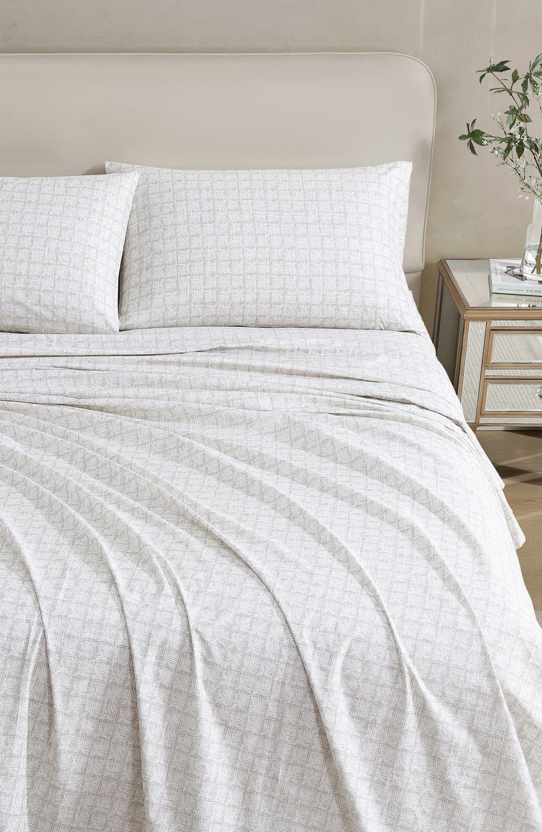 Tahari Washington Queen Sheet Set, Alternate, color, Pumice Stone