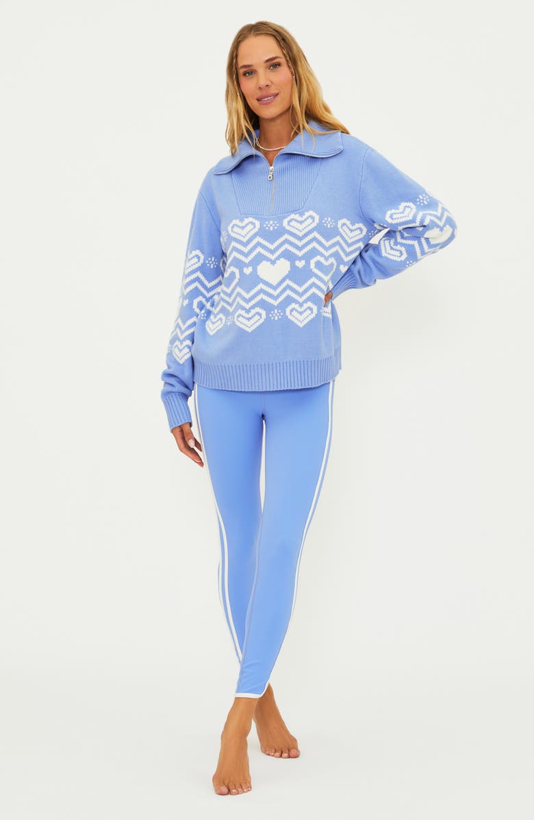 Beach Riot Monterey Jacquard Quarter Zip Sweater, Alternate, color, 
