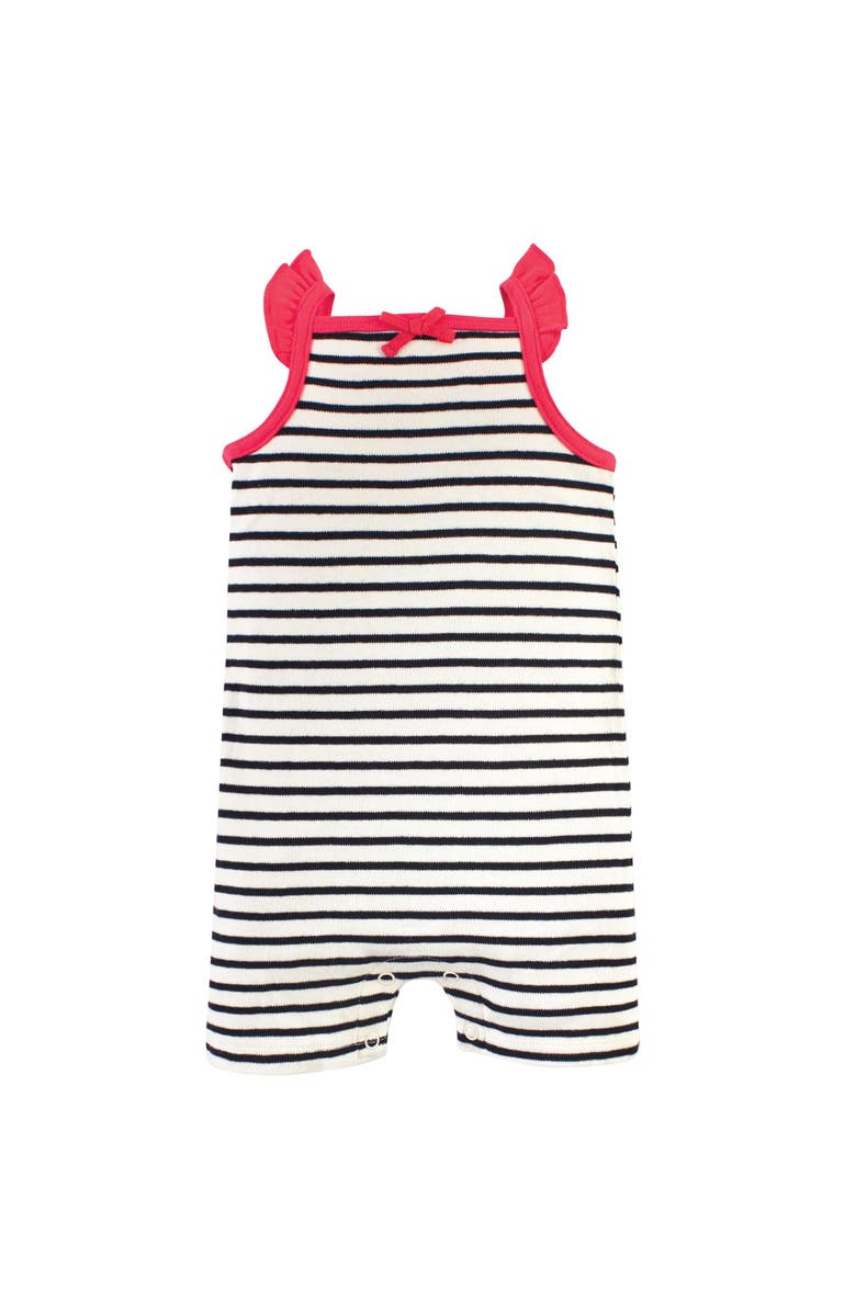 Touched by Nature Organic-Cotton Rompers, Alternate, color, Poppy