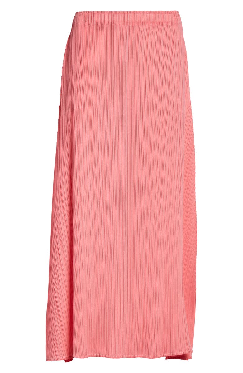 Pleats Please Issey Miyake Monthly Colors March Pleated Midi Skirt, Alternate, color, Pink
