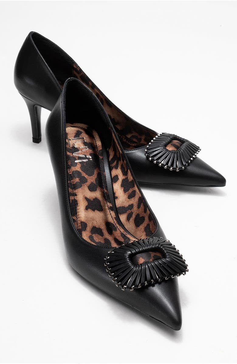 Prologue Shoes Great Buckle Pointed Toe Pump, Alternate, color, Black