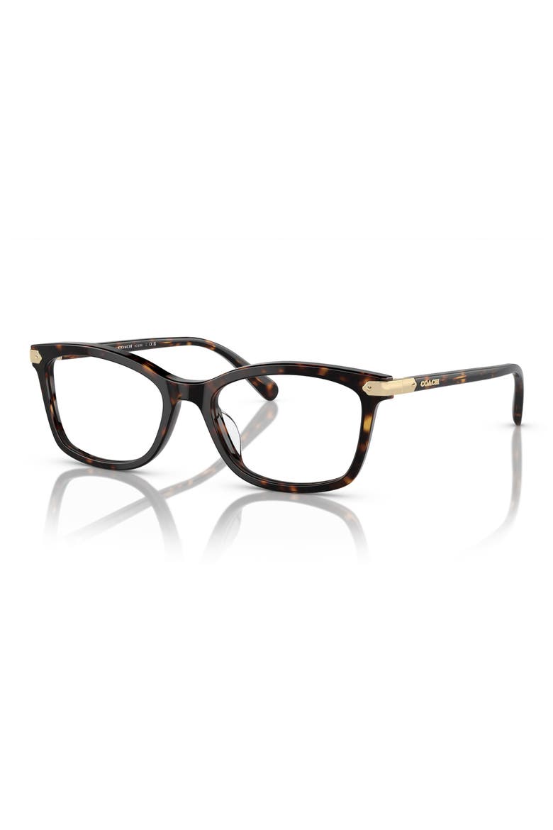 51mm Rectangular Optical Glasses, Alternate, color, DARK TORTOISE / DEMO
