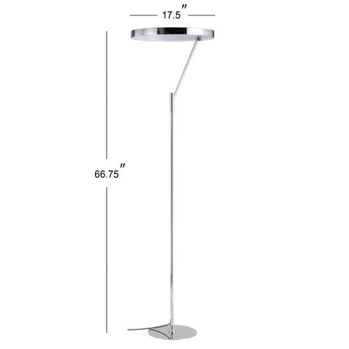 Jonathan Y Owen 66.7" Integrated Led Metal Floor Lamp In Chrome