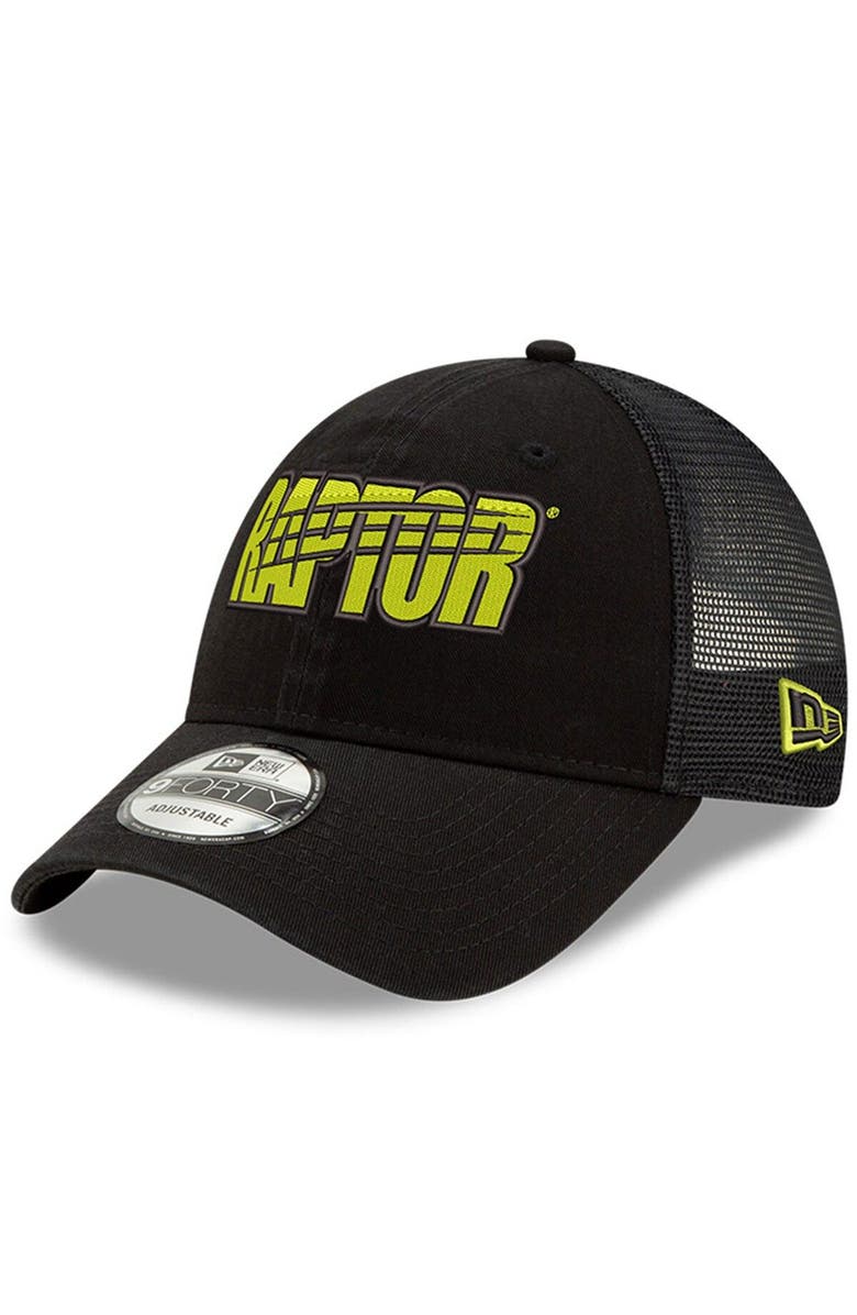 New Era Men's New Era Black William Byron Raptor 9FORTY A-Frame Trucker Snapback Adjustable Hat, Alternate, color, 